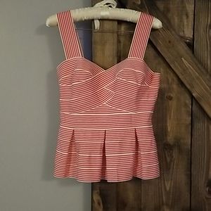 Pleated Fit and Flare Bandage Top